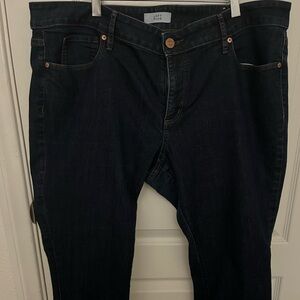 LOFT 18 Petite Dark Blue Skinny Jeans